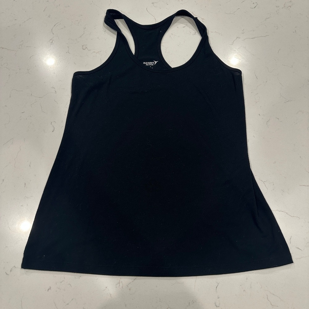 Old Navy Active Go-Dry Racerback Tank Top Black Small Workout Gym Shirt Women